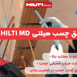 تصویر کاربرد گان تزریق چسب هیلتی HILTI MD 1000