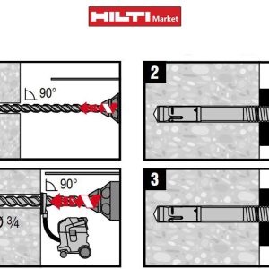 تصویر کاربرد انکر بولت مکانیکی هیلتی HILTI HSL-3